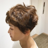 アシンメトリーショートパーマヘア☆（左）